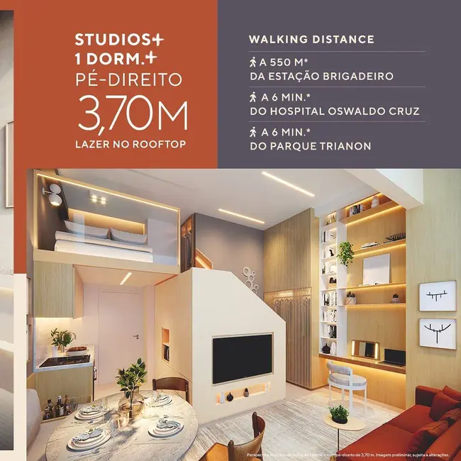 Apartamento com 1 quarto à venda, 28m2 em Bela Vista, São Paulo - SP - imagem 5 Foto 5 de Apartamento com 1 quarto à venda, 28m2 em Bela Vista, São Paulo - SP
