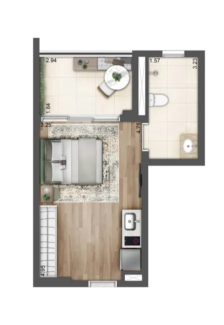 Foto 1 de Apartamento com 1 quarto à venda, 32m2 em Ipiranga, São Paulo - SP