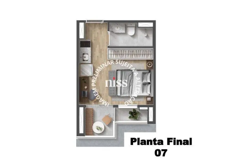 Foto 6 de Apartamento com 1 quarto à venda, 22m2 em Bela Vista, São Paulo - SP