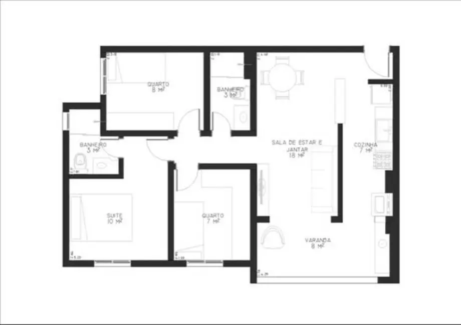 Apartamento com 3 quartos à venda, 72m2 em Vila Andrade, São Paulo - SP - imagem 7 Foto 7 de Apartamento com 3 quartos à venda, 72m2 em Vila Andrade, São Paulo - SP