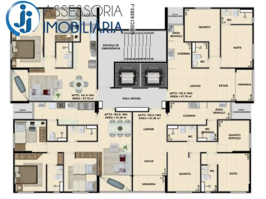 Apartamento com 2 quartos à venda, 53m2 em Ponta Negra, Natal - RN - imagem 8 Foto 8 de Apartamento com 2 quartos à venda, 53m2 em Ponta Negra, Natal - RN