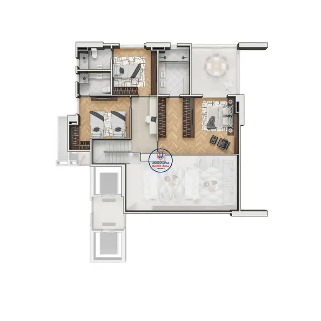 Apartamento com 4 quartos à venda, 187m2 em Candelária, Natal - RN - imagem 4 Foto 4 de Apartamento com 4 quartos à venda, 187m2 em Candelária, Natal - RN
