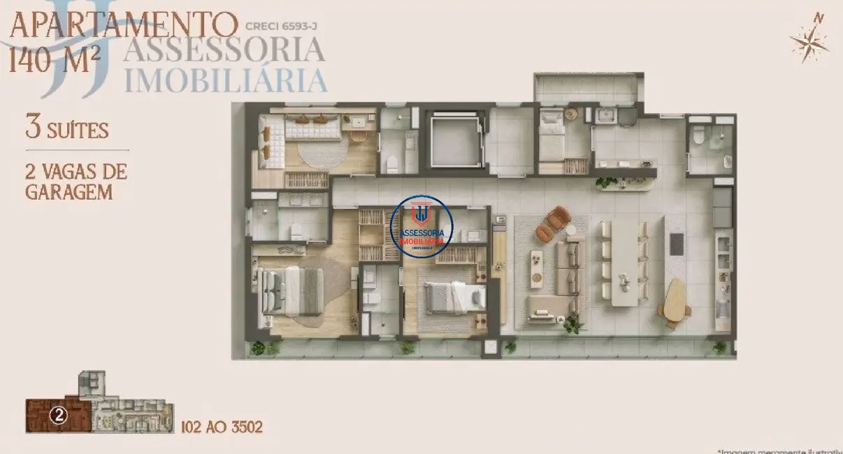 Apartamento com 4 quartos à venda, 176m2 em Petrópolis, Natal - RN - imagem 9 Foto 9 de Apartamento com 4 quartos à venda, 176m2 em Petrópolis, Natal - RN