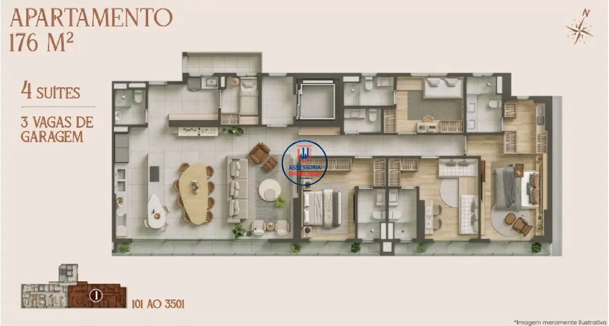 Apartamento com 3 quartos à venda, 140m2 em Petrópolis, Natal - RN - imagem 9 Foto 9 de Apartamento com 3 quartos à venda, 140m2 em Petrópolis, Natal - RN
