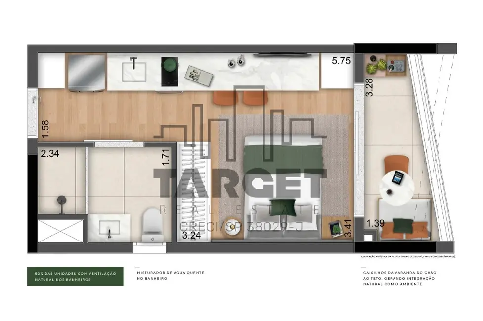 Apartamento com 1 quarto à venda, 30m2 em Indianópolis, São Paulo - SP - imagem 9 Foto 9 de Apartamento com 1 quarto à venda, 30m2 em Indianópolis, São Paulo - SP