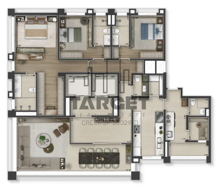 Foto 2 de Apartamento com 3 quartos à venda, 210m2 em Cerqueira César, São Paulo - SP