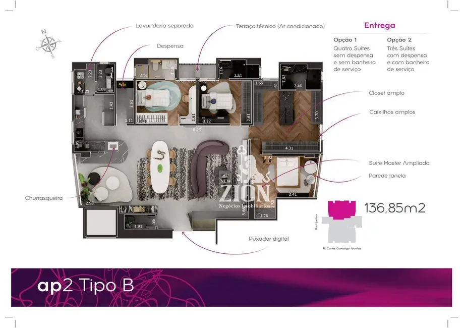 Apartamento com 4 quartos à venda, 136m2 em São Paulo - SP - imagem 6 Foto 6 de Apartamento com 4 quartos à venda, 136m2 em São Paulo - SP