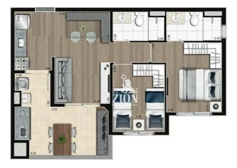 Foto 2 de Apartamento com 2 quartos à venda, 56m2 em Vila Maria, São Paulo - SP