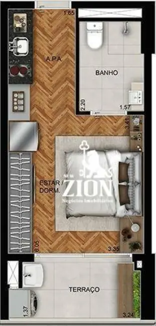 Kitnet com 1 quarto à venda, 28m2 em Parada Inglesa, São Paulo - SP - imagem 6 Foto 6 de Kitnet com 1 quarto à venda, 28m2 em Parada Inglesa, São Paulo - SP