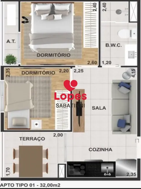 Apartamento com 2 quartos à venda, 32m2 em Vila Guilhermina, São Paulo - SP - imagem 7 Foto 7 de Apartamento com 2 quartos à venda, 32m2 em Vila Guilhermina, São Paulo - SP