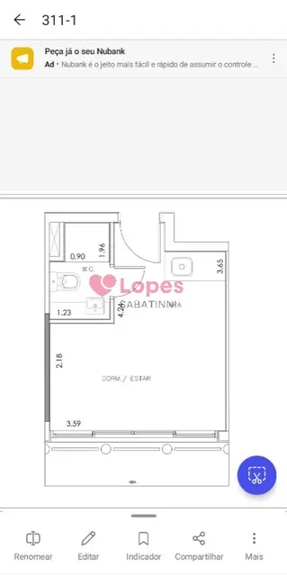 Apartamento com 1 quarto à venda, 17m2 em Consolação, São Paulo - SP - imagem 7 Foto 7 de Apartamento com 1 quarto à venda, 17m2 em Consolação, São Paulo - SP