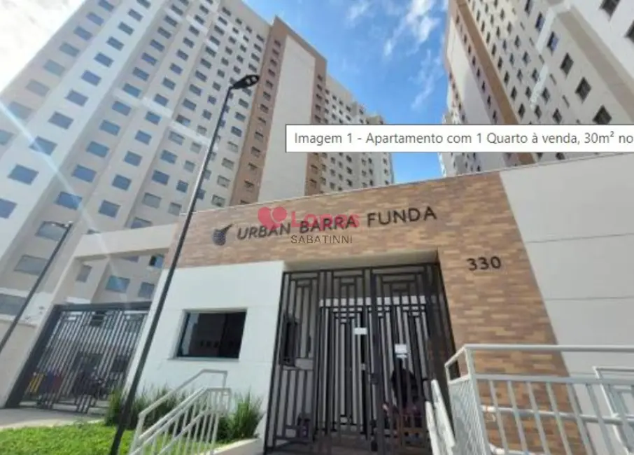 Foto 1 de Apartamento com 1 quarto à venda, 30m2 em Barra Funda, São Paulo - SP