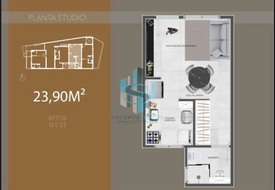 Foto 6 de Apartamento com 1 quarto à venda, 24m2 em Vila Prudente, São Paulo - SP