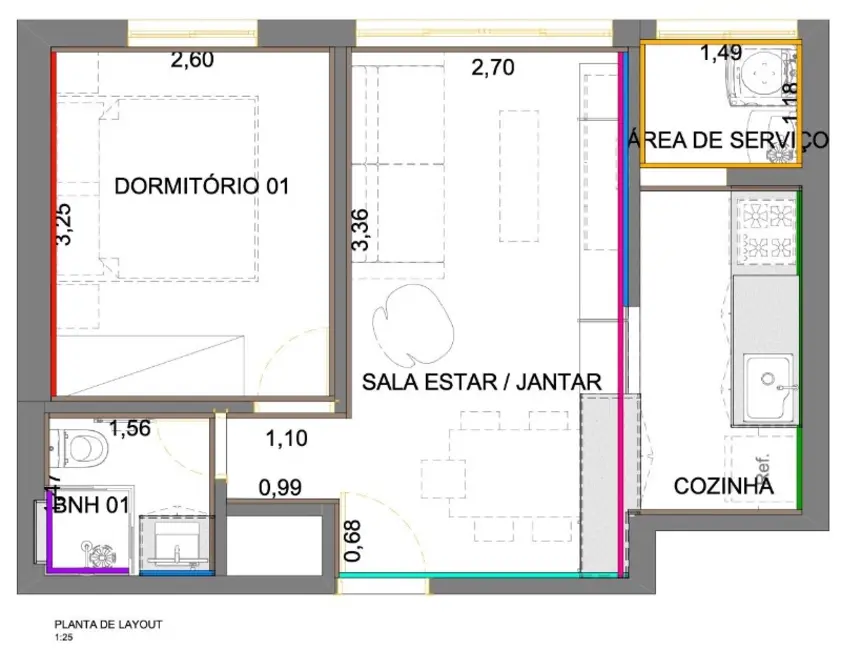 Apartamento com 1 quarto à venda, 38m2 em Bela Vista, São Paulo - SP - imagem 7 Foto 7 de Apartamento com 1 quarto à venda, 38m2 em Bela Vista, São Paulo - SP