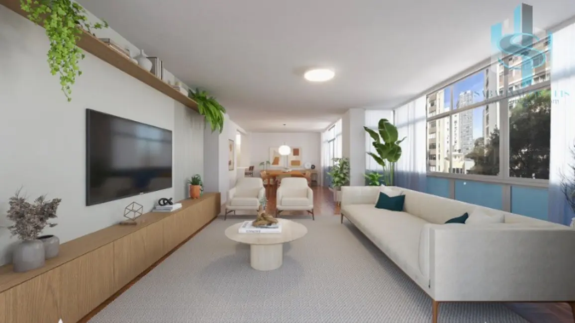 Apartamento com 3 quartos à venda, 211m2 em Higienópolis, São Paulo - SP - imagem 3 Foto 3 de Apartamento com 3 quartos à venda, 211m2 em Higienópolis, São Paulo - SP