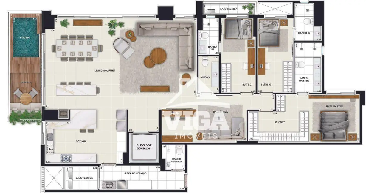 Foto 20 de Apartamento com 4 quartos à venda, 246m2 em Setor Marista, Goiania - GO