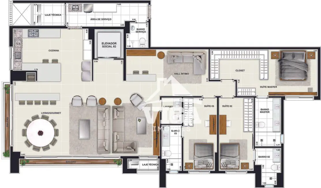 Foto 17 de Apartamento com 4 quartos à venda, 246m2 em Setor Marista, Goiania - GO