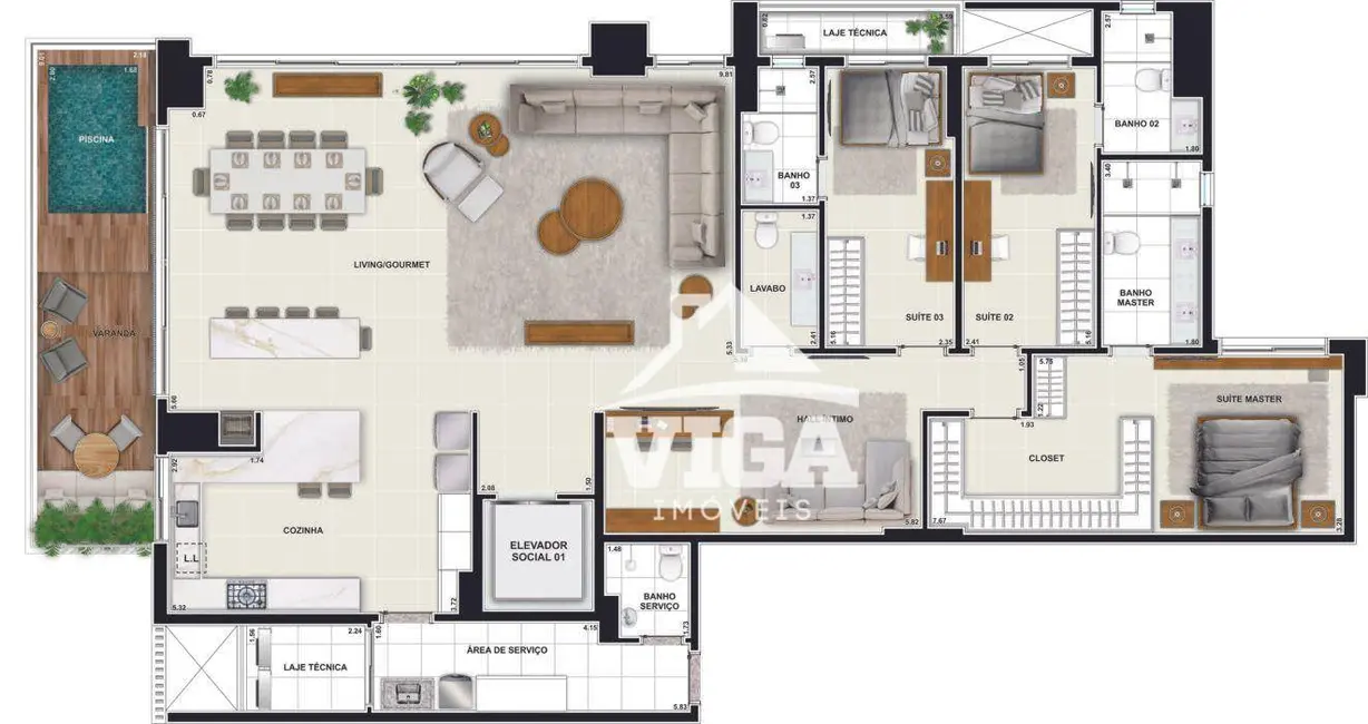 Foto 21 de Apartamento com 4 quartos à venda, 246m2 em Setor Marista, Goiania - GO