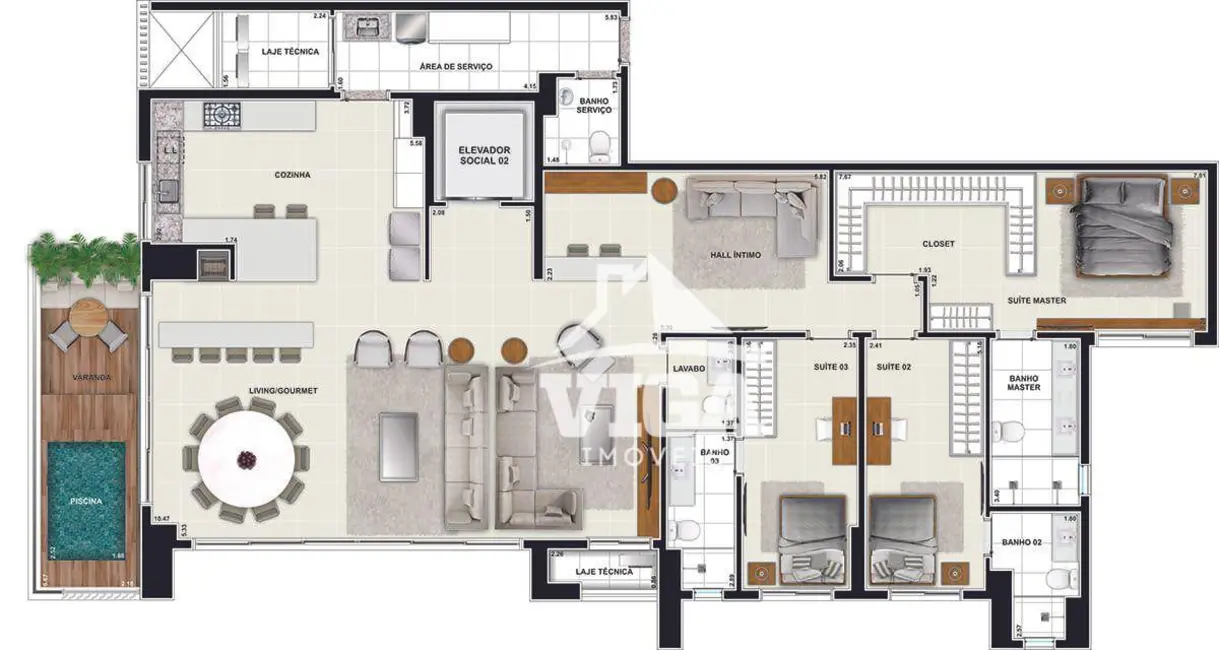 Foto 25 de Apartamento com 4 quartos à venda, 246m2 em Setor Marista, Goiania - GO