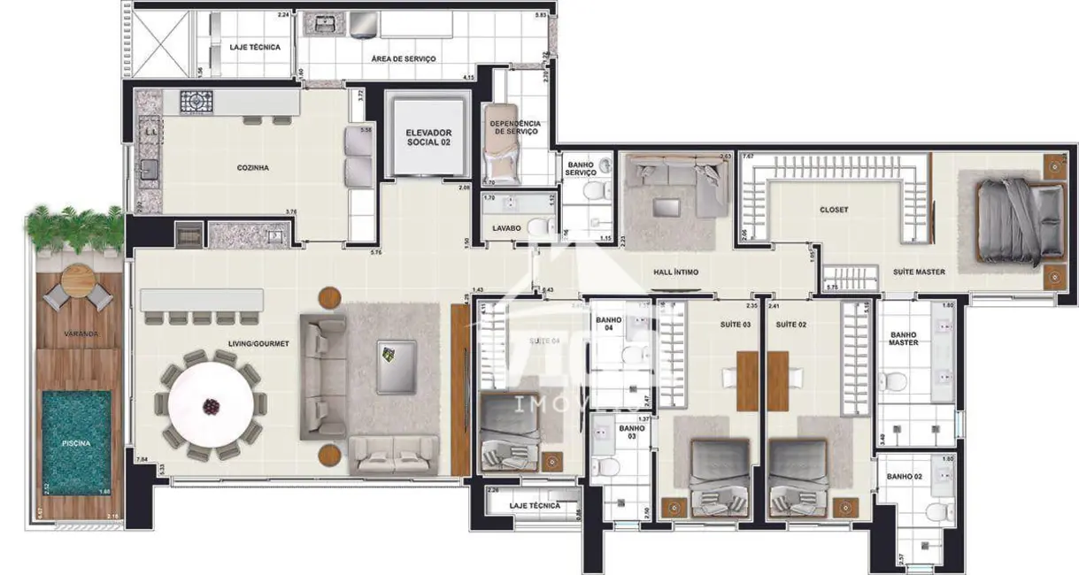 Foto 24 de Apartamento com 4 quartos à venda, 246m2 em Setor Marista, Goiania - GO