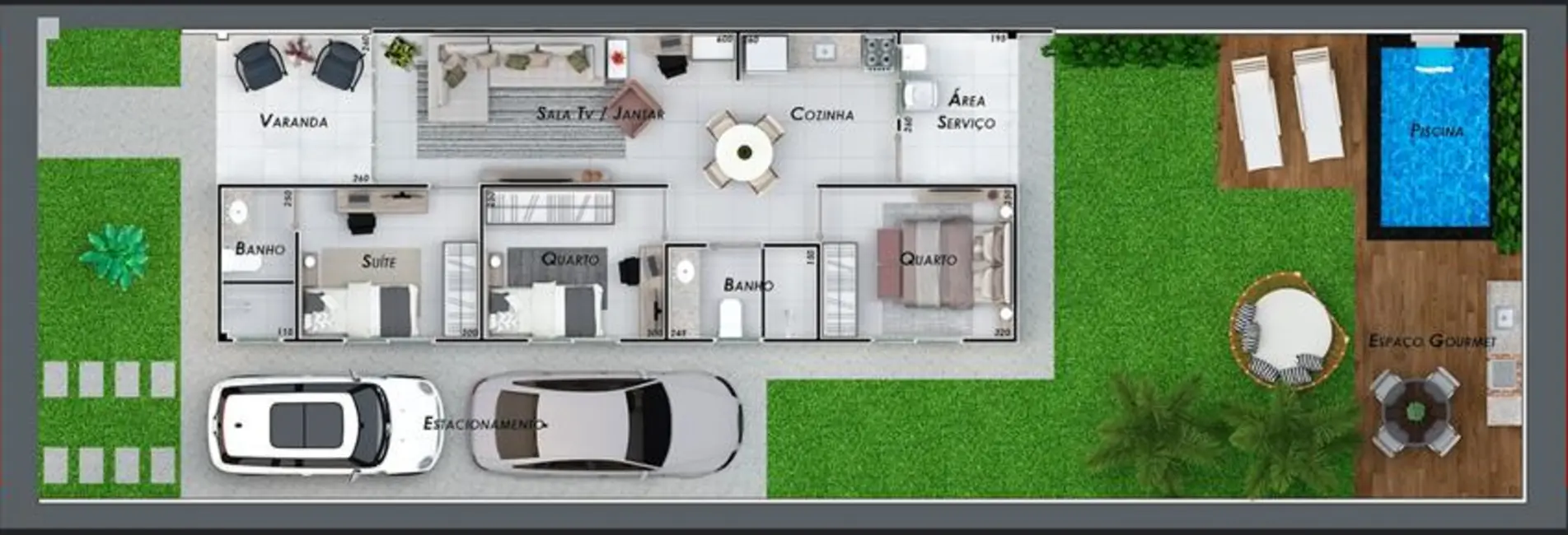 Foto 2 de Casa com 2 quartos à venda, 71m2 em Mansour, Uberlandia - MG