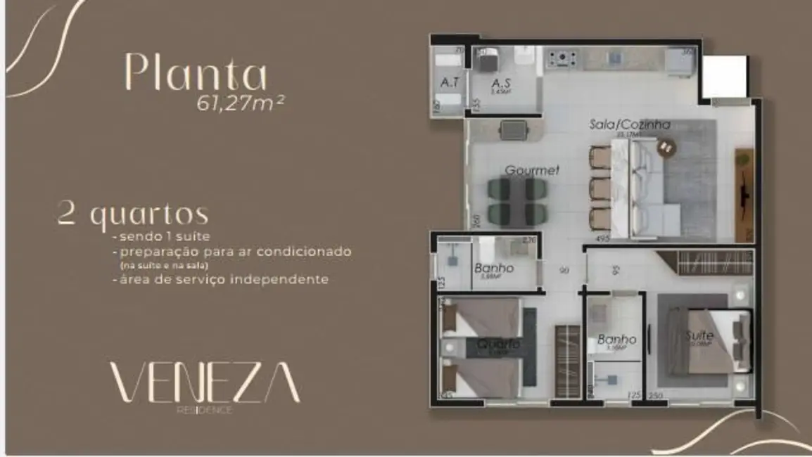 Foto 2 de Apartamento com 2 quartos à venda, 61m2 em Laranjeiras, Uberlandia - MG