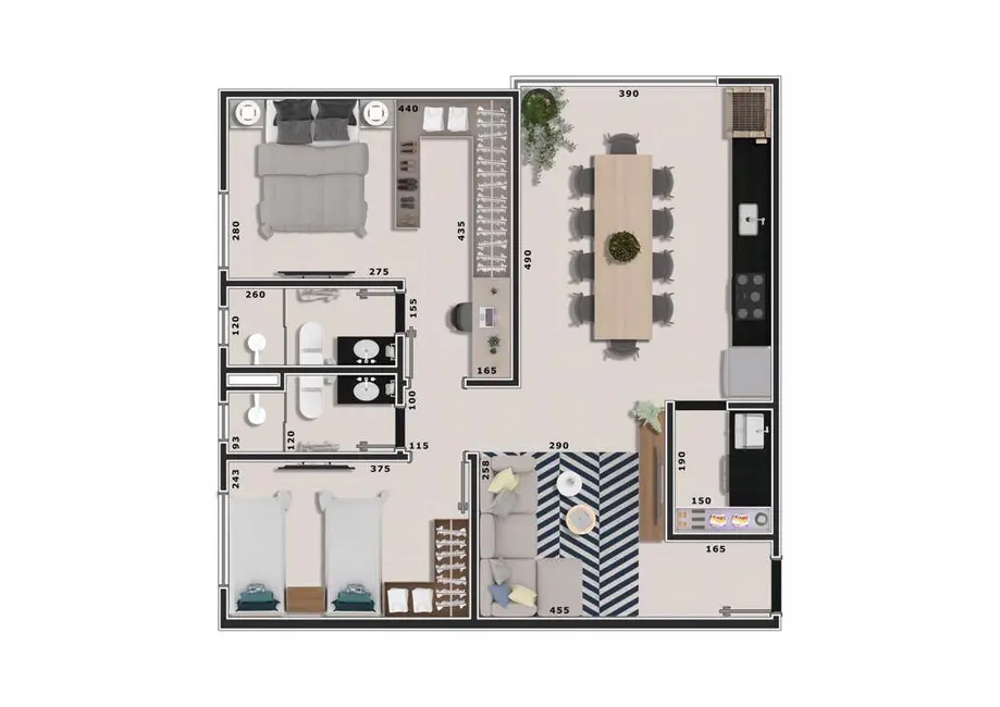 Foto 2 de Apartamento com 2 quartos à venda e para alugar, 127m2 em Sorriso - MT
