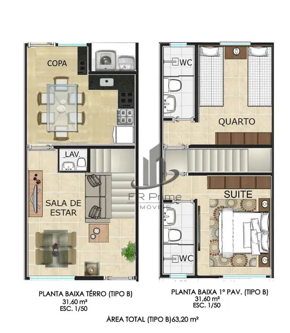 Foto 2 de Casa de Condomínio com 2 quartos à venda, 63m2 em Goiabal, Barra Mansa - RJ