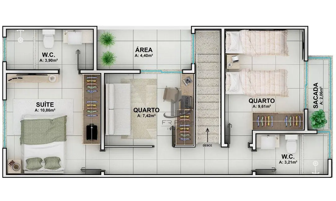 Foto 2 de Casa com 3 quartos à venda, 127m2 em Santa Rosa, Barra Mansa - RJ
