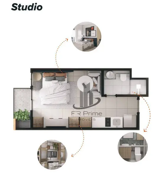 Apartamento com 1 quarto à venda, 23m2 em Centro, Barra Mansa - RJ - imagem 4 Foto 4 de Apartamento com 1 quarto à venda, 23m2 em Centro, Barra Mansa - RJ