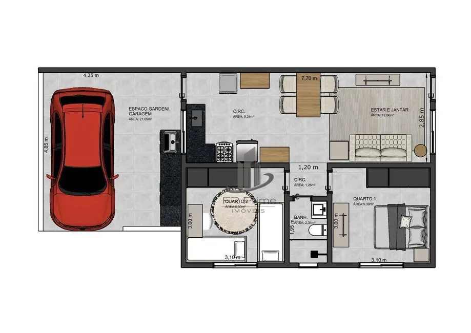 Foto 6 de Apartamento com 2 quartos à venda, 60m2 em Cantagalo, Barra Mansa - RJ