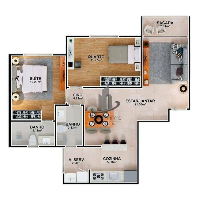 Foto 8 de Apartamento com 2 quartos à venda, 62m2 em São Luís, Volta Redonda - RJ