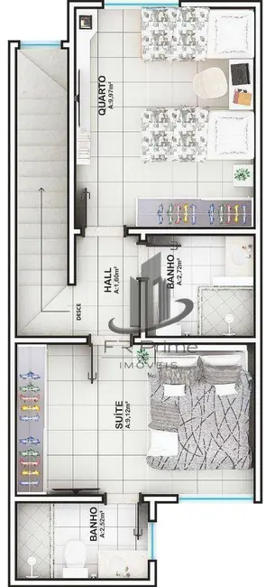 Foto 3 de Casa de Condomínio com 2 quartos à venda, 111m2 em Roma, Volta Redonda - RJ