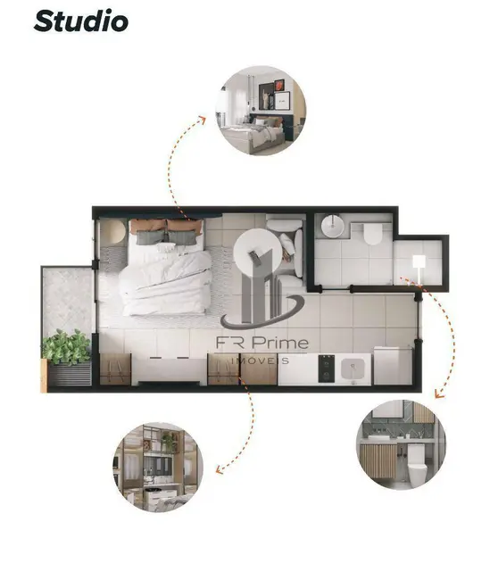 Apartamento com 1 quarto à venda, 26m2 em Centro, Barra Mansa - RJ - imagem 2 Foto 2 de Apartamento com 1 quarto à venda, 26m2 em Centro, Barra Mansa - RJ