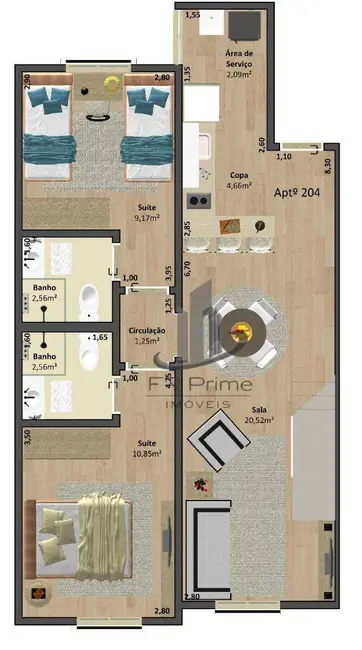 Apartamento com 2 quartos à venda, 66m2 em Jardim Belvedere, Volta Redonda - RJ - imagem 8 Foto 8 de Apartamento com 2 quartos à venda, 66m2 em Jardim Belvedere, Volta Redonda - RJ