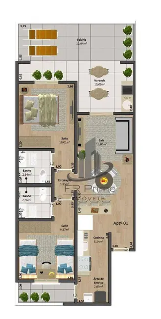 Apartamento com 2 quartos à venda, 61m2 em Jardim Belvedere, Volta Redonda - RJ - imagem 6 Foto 6 de Apartamento com 2 quartos à venda, 61m2 em Jardim Belvedere, Volta Redonda - RJ
