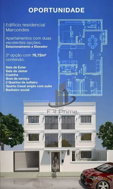 Foto 2 de Apartamento com 3 quartos à venda, 78m2 em Jardim Belvedere, Volta Redonda - RJ