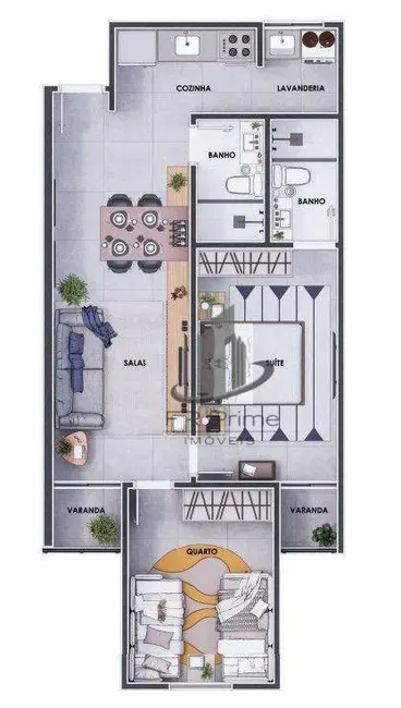 Apartamento com 2 quartos à venda, 57m2 em Jardim Normandia, Volta Redonda - RJ - imagem 5 Foto 5 de Apartamento com 2 quartos à venda, 57m2 em Jardim Normandia, Volta Redonda - RJ