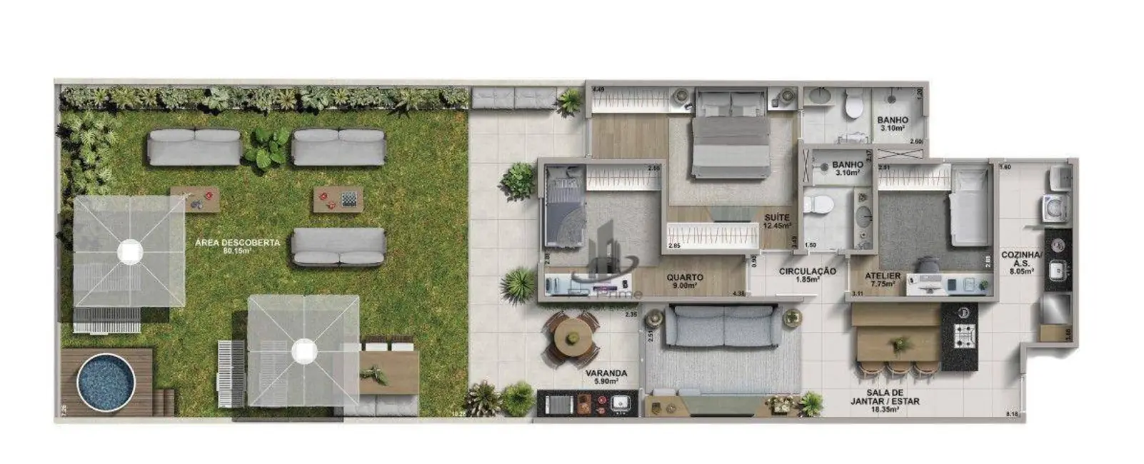 Foto 7 de Apartamento com 3 quartos à venda, 78m2 em Centro, Volta Redonda - RJ