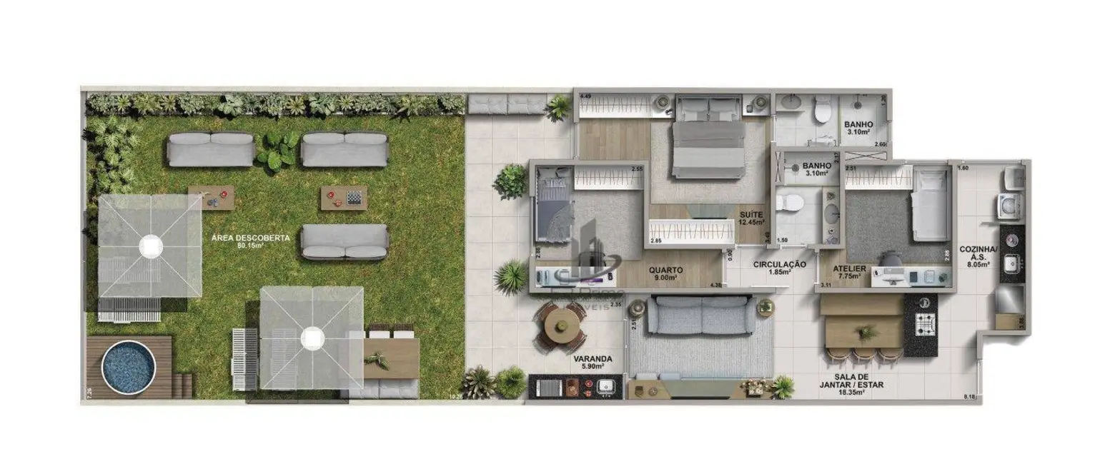 Apartamento com 3 quartos à venda, 158m2 em Centro, Volta Redonda - RJ - imagem 2 Foto 2 de Apartamento com 3 quartos à venda, 158m2 em Centro, Volta Redonda - RJ