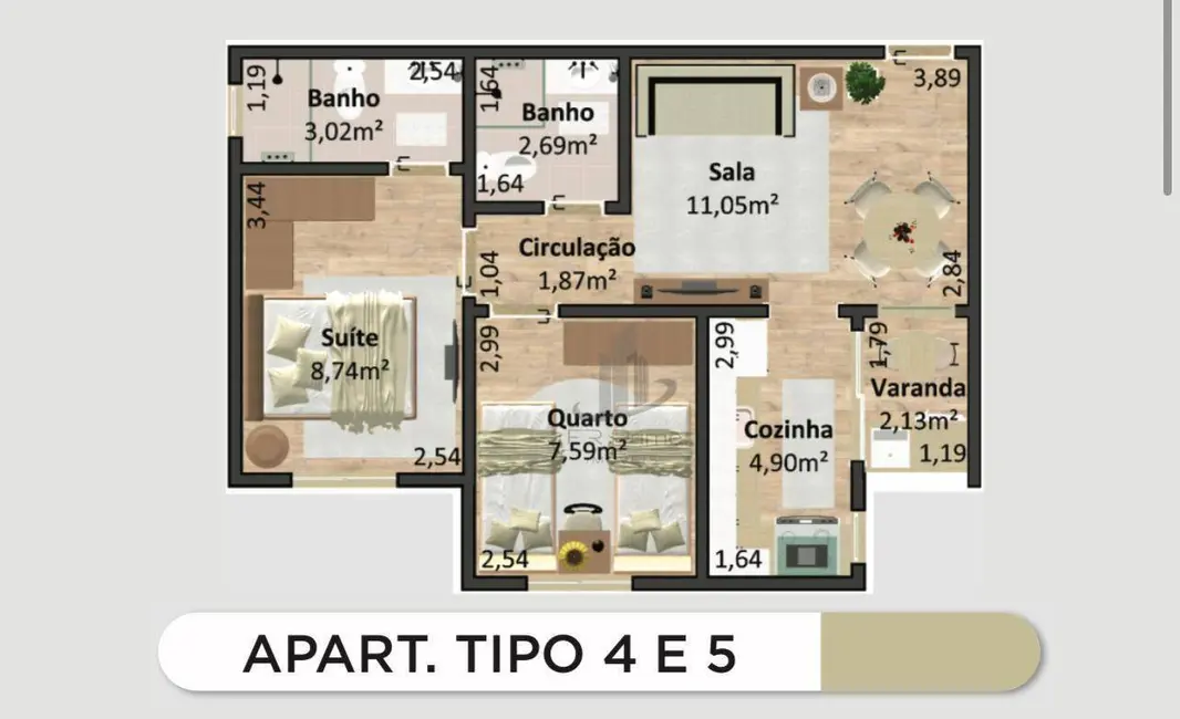 Foto 3 de Apartamento com 2 quartos à venda, 48m2 em Belmonte, Volta Redonda - RJ