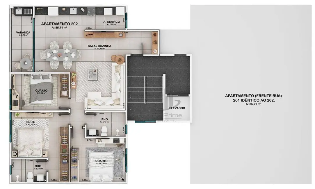 Foto 2 de Cobertura com 3 quartos à venda, 164m2 em Jardim Belvedere, Volta Redonda - RJ