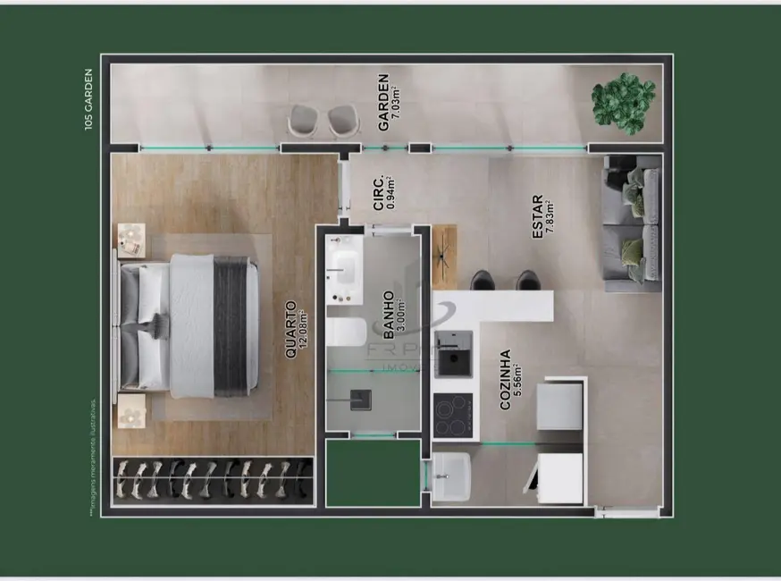 Foto 4 de Apartamento com 1 quarto à venda, 42m2 em Voldac, Volta Redonda - RJ