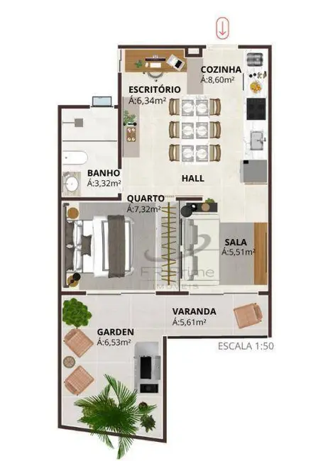 Apartamento com 1 quarto à venda, 47m2 em Ano Bom, Barra Mansa - RJ - imagem 2 Foto 2 de Apartamento com 1 quarto à venda, 47m2 em Ano Bom, Barra Mansa - RJ