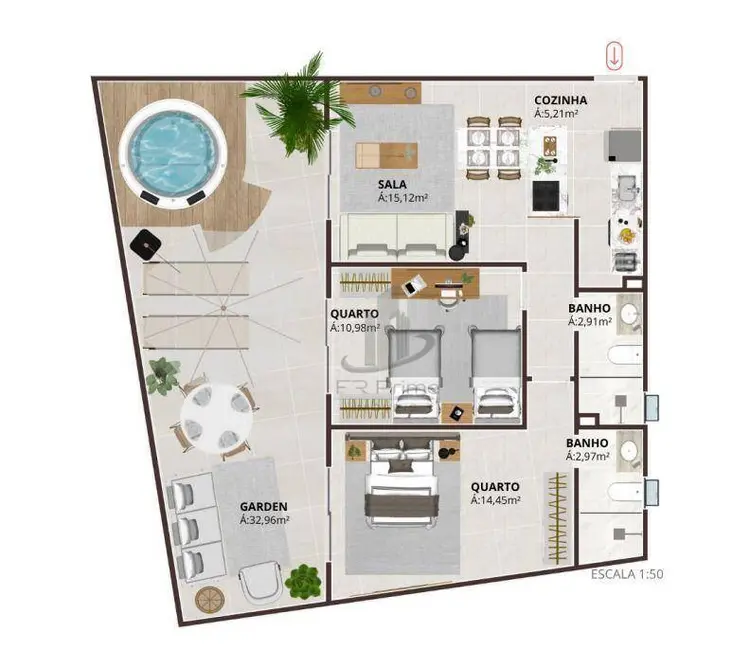 Apartamento com 2 quartos à venda, 93m2 em Ano Bom, Barra Mansa - RJ - imagem 2 Foto 2 de Apartamento com 2 quartos à venda, 93m2 em Ano Bom, Barra Mansa - RJ