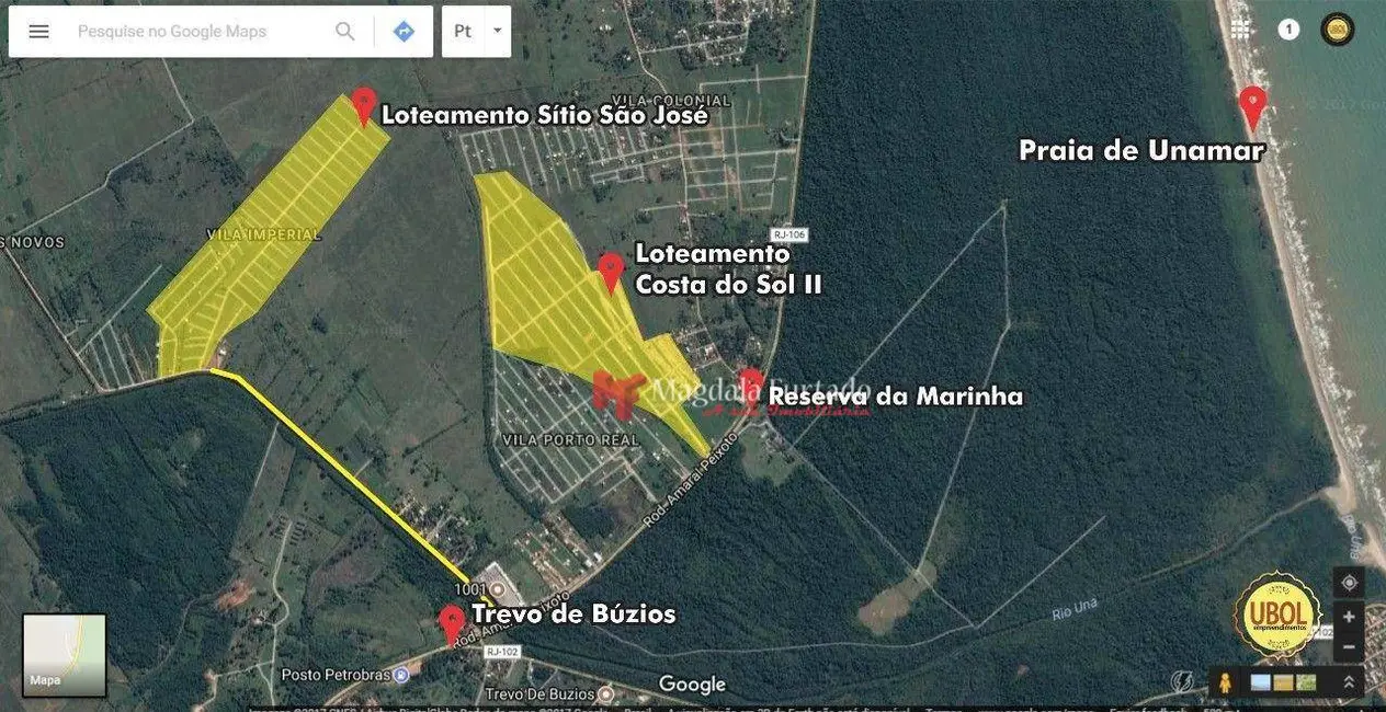 Foto 2 de Terreno / Lote à venda, 200m2 em Cabo Frio - RJ