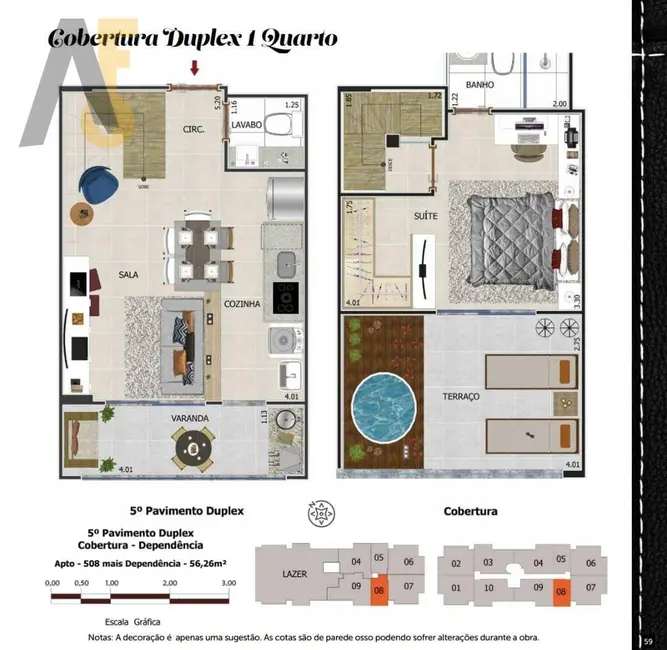 Cobertura com 1 quarto à venda, 56m2 em Pechincha, Rio De Janeiro - RJ - imagem 4 Foto 4 de Cobertura com 1 quarto à venda, 56m2 em Pechincha, Rio De Janeiro - RJ