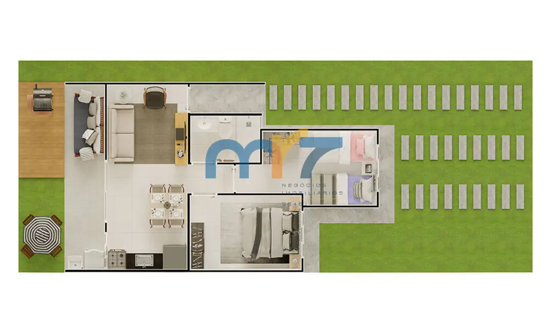 Foto 6 de Casa de Condomínio com 3 quartos à venda, 66m2 em Vila Aurora, Rondonopolis - MT