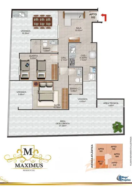 Apartamento com 2 quartos à venda, 78m2 em Praia do Morro, Guarapari - ES - imagem 9 Foto 9 de Apartamento com 2 quartos à venda, 78m2 em Praia do Morro, Guarapari - ES