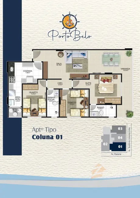 Apartamento com 3 quartos à venda, 95m2 em Praia do Morro, Guarapari - ES - imagem 8 Foto 8 de Apartamento com 3 quartos à venda, 95m2 em Praia do Morro, Guarapari - ES